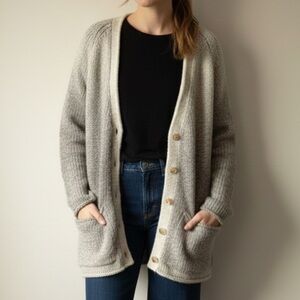 Aritzia Wilfred Italian Yarn Sz S Alpaca Wool Blend Knit V-Neck Cardigan